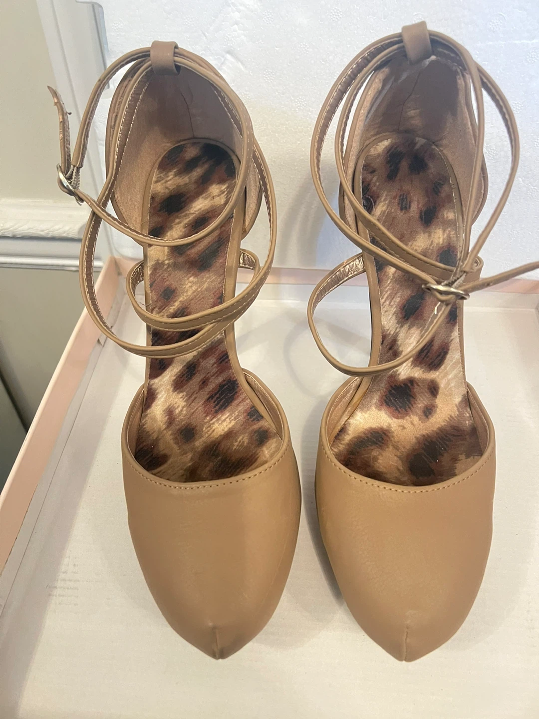 Women's Tan Heels - Size 10