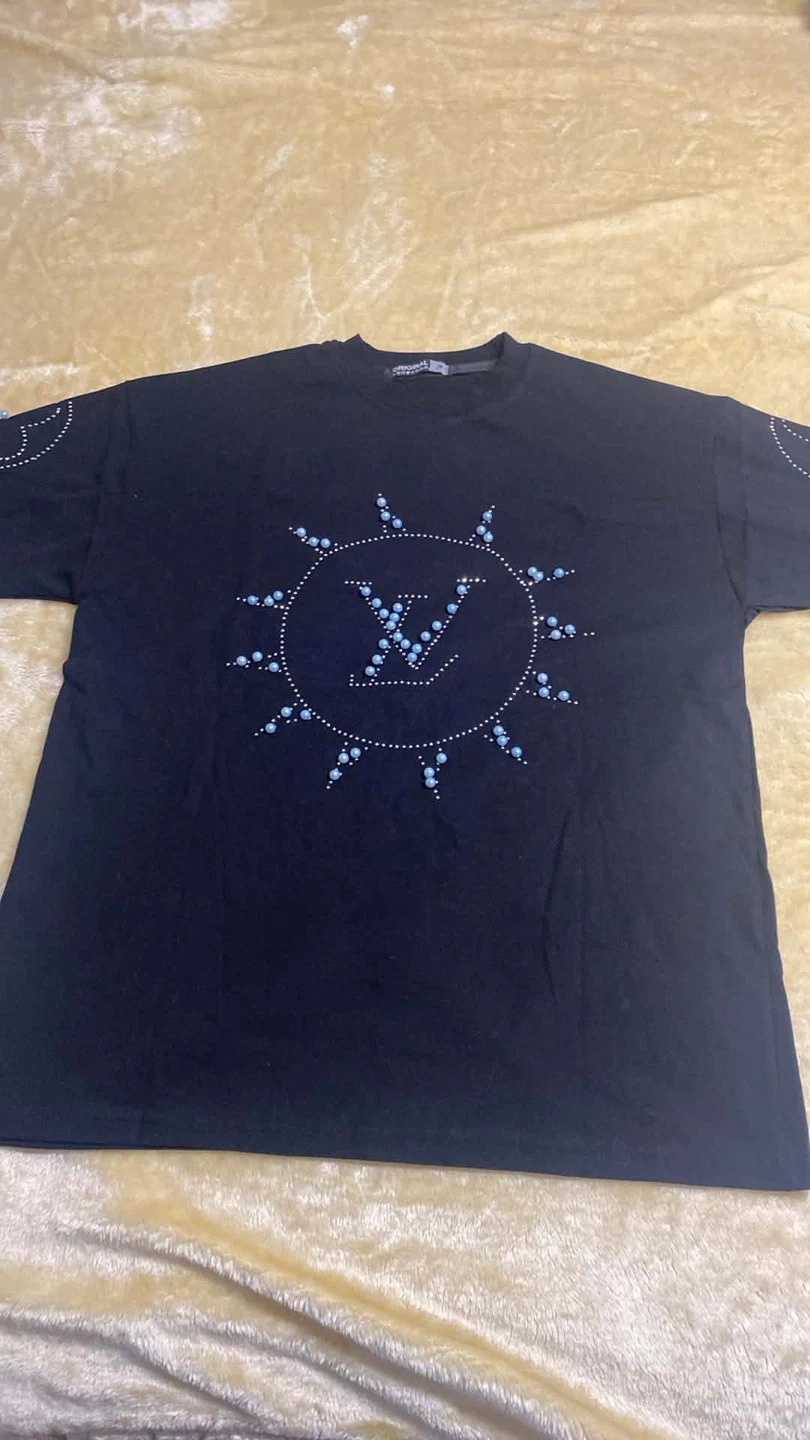 Louis Vuitton Style Rhinestone & Pearl Back shirts for couples. - photo 2
