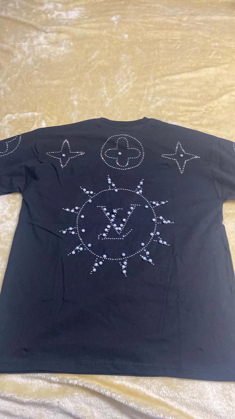 Louis Vuitton Style Rhinestone & Pearl Back shirts for couples. - photo 3