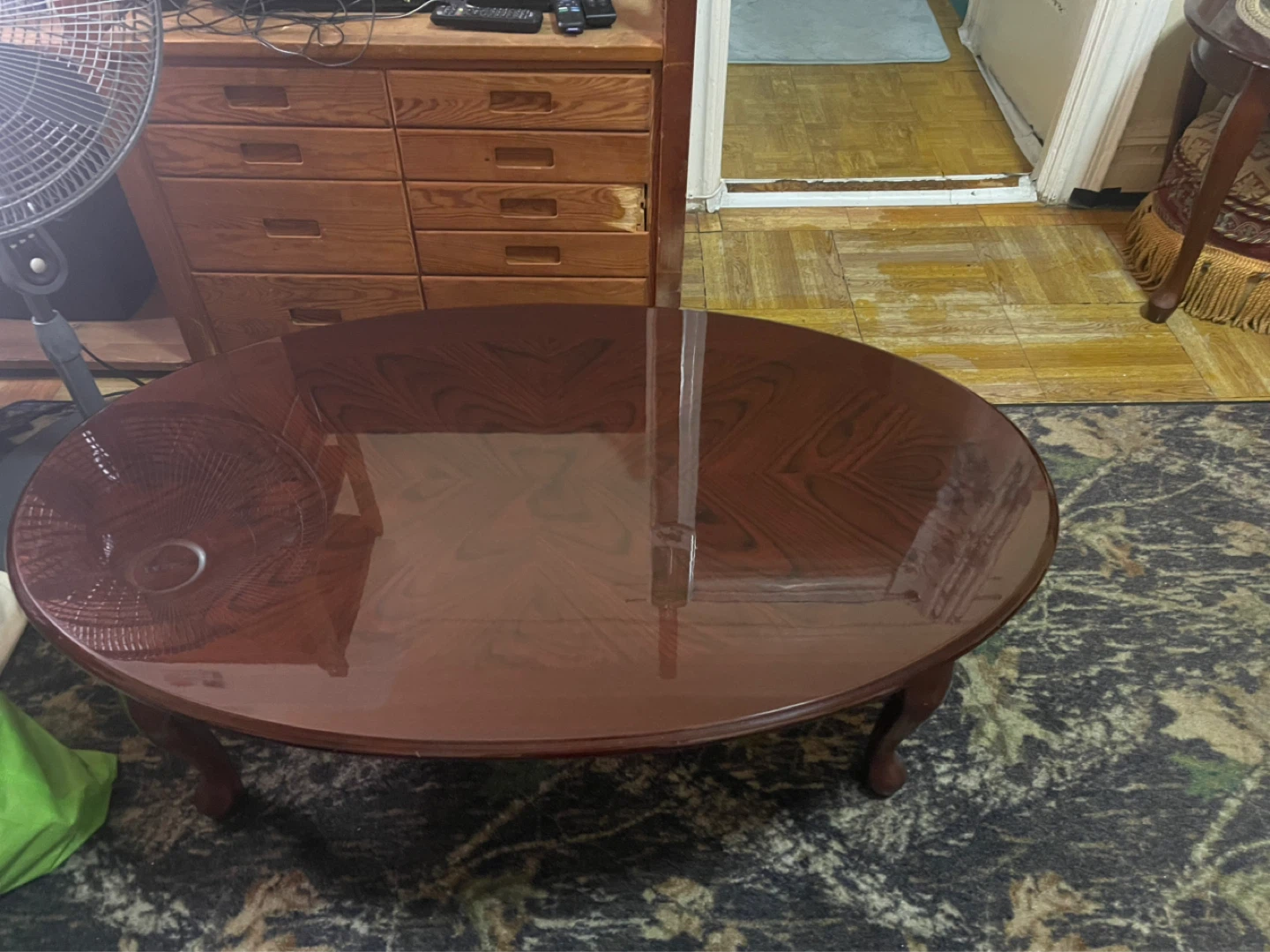 Oval Wood Coffee Table