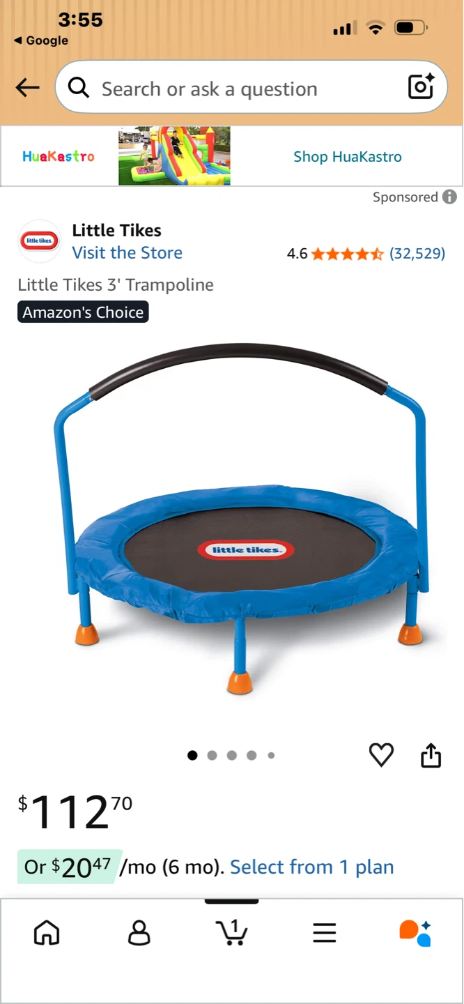 Little Tikes 3' Trampoline