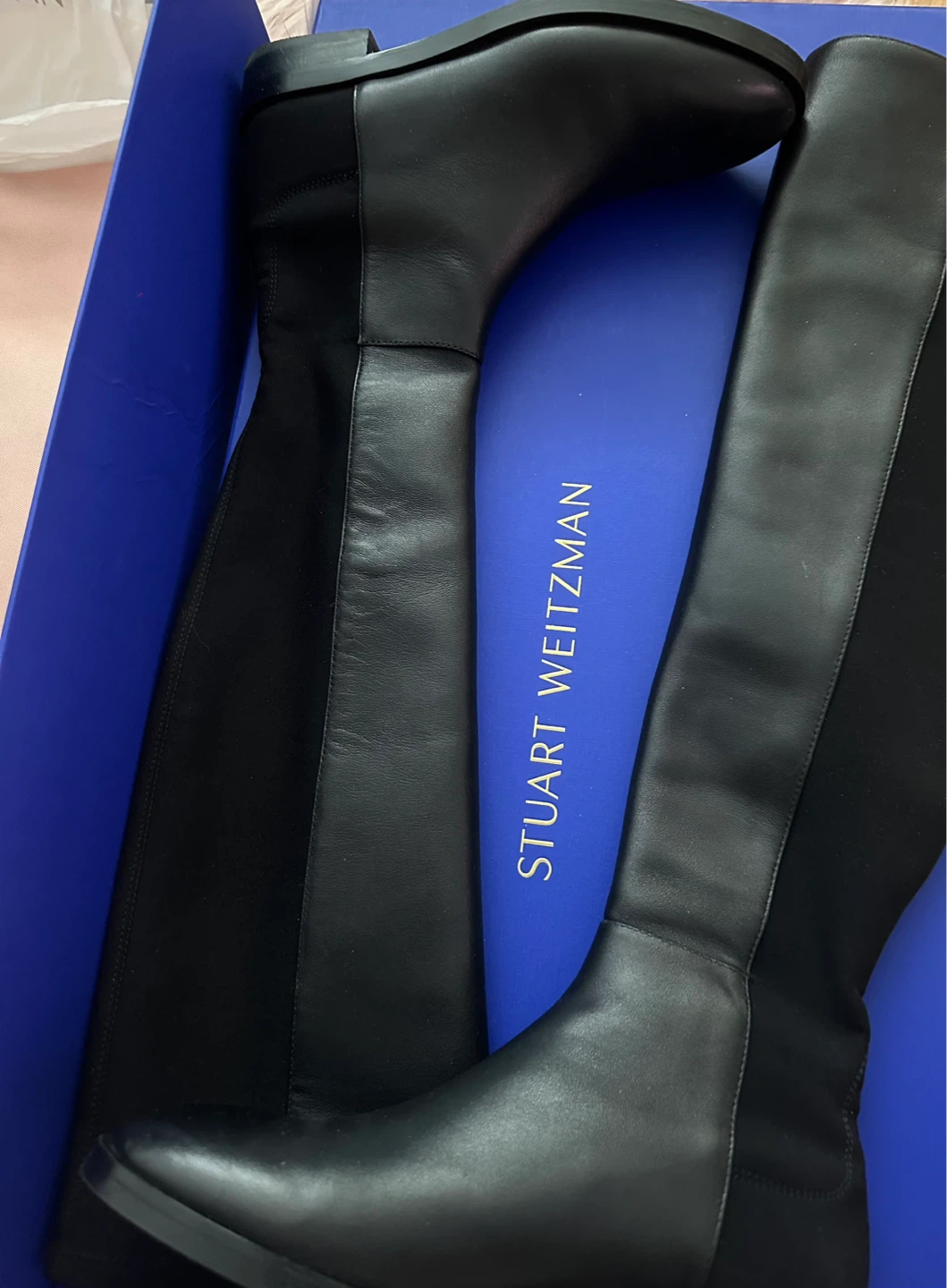 Stuart Weitzman Black Leather & Suede Boots - photo 3