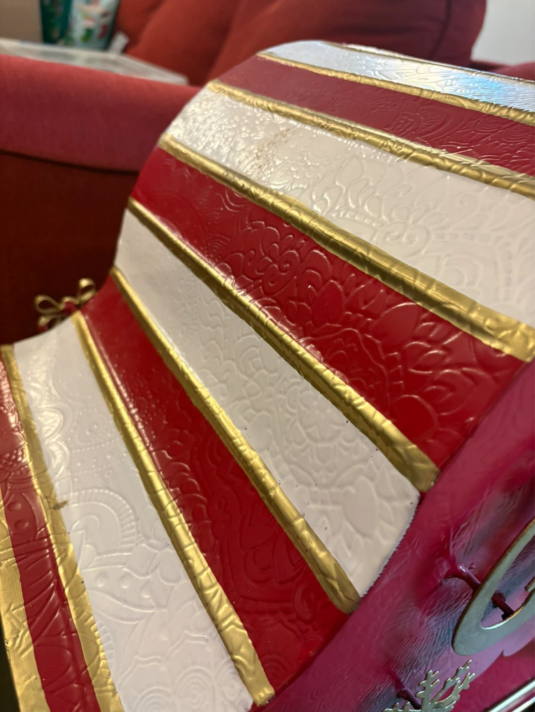 Martha Stewart, vintage style Christmas popcorn cart decor - photo 2