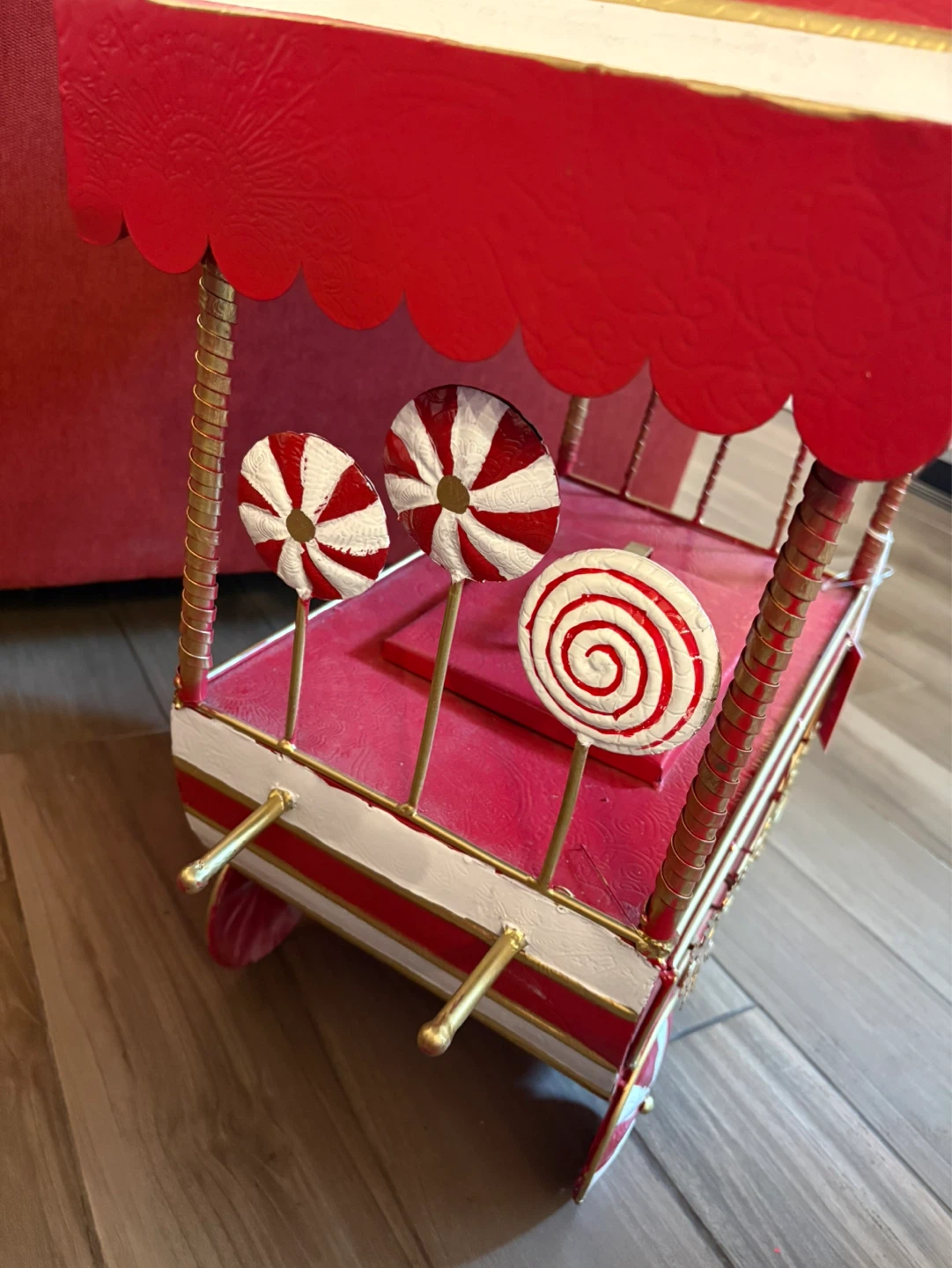 Martha Stewart, vintage style Christmas popcorn cart decor - photo 5