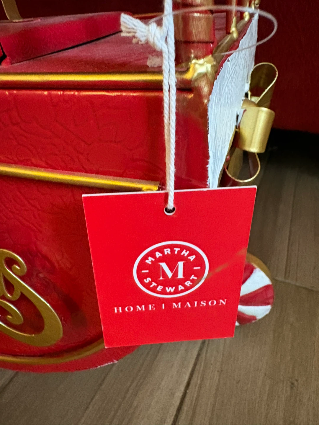 Martha Stewart, vintage style Christmas popcorn cart decor - photo 4