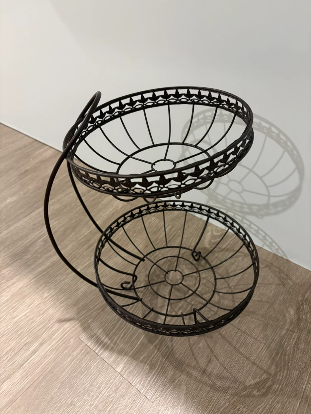 2-Tier metal Fruit Basket Stand - photo 2