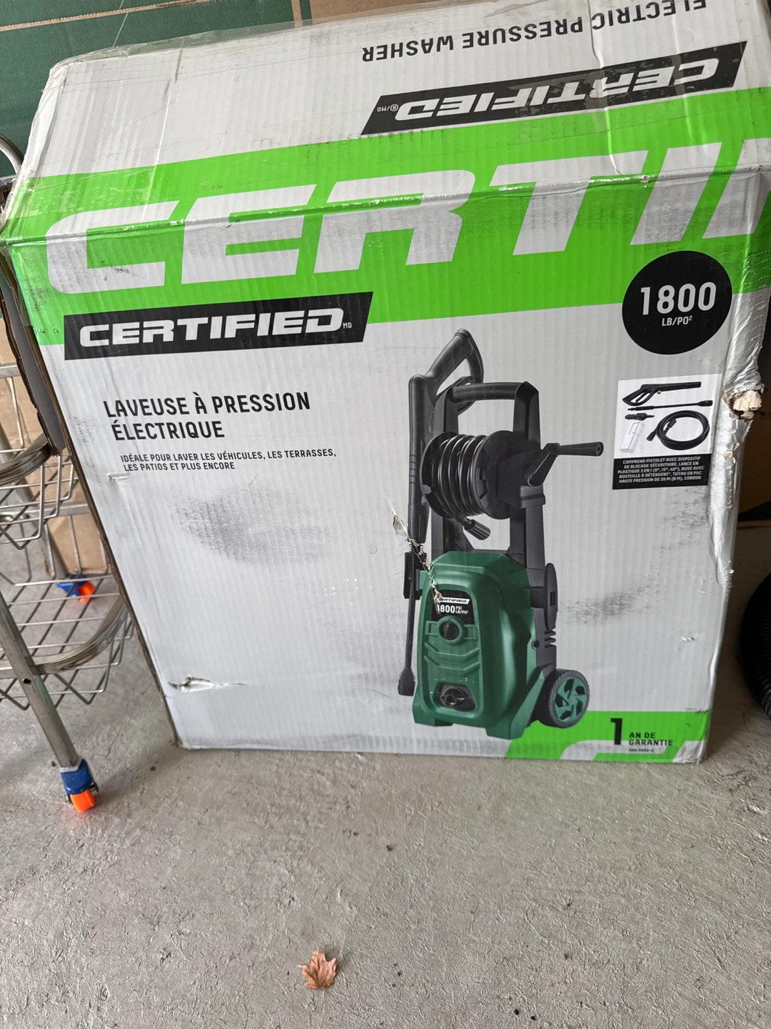 Certified Electric Pressure Washer 1800 PSI