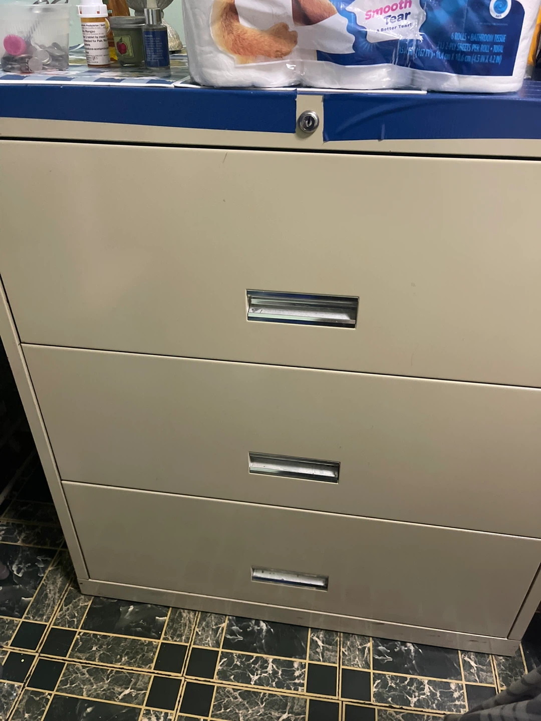 3-Drawer Metal Filing Cabinet