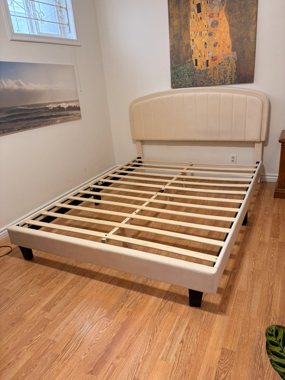 Queen Upholstered Platform Bed Frame — Budget-Friendly