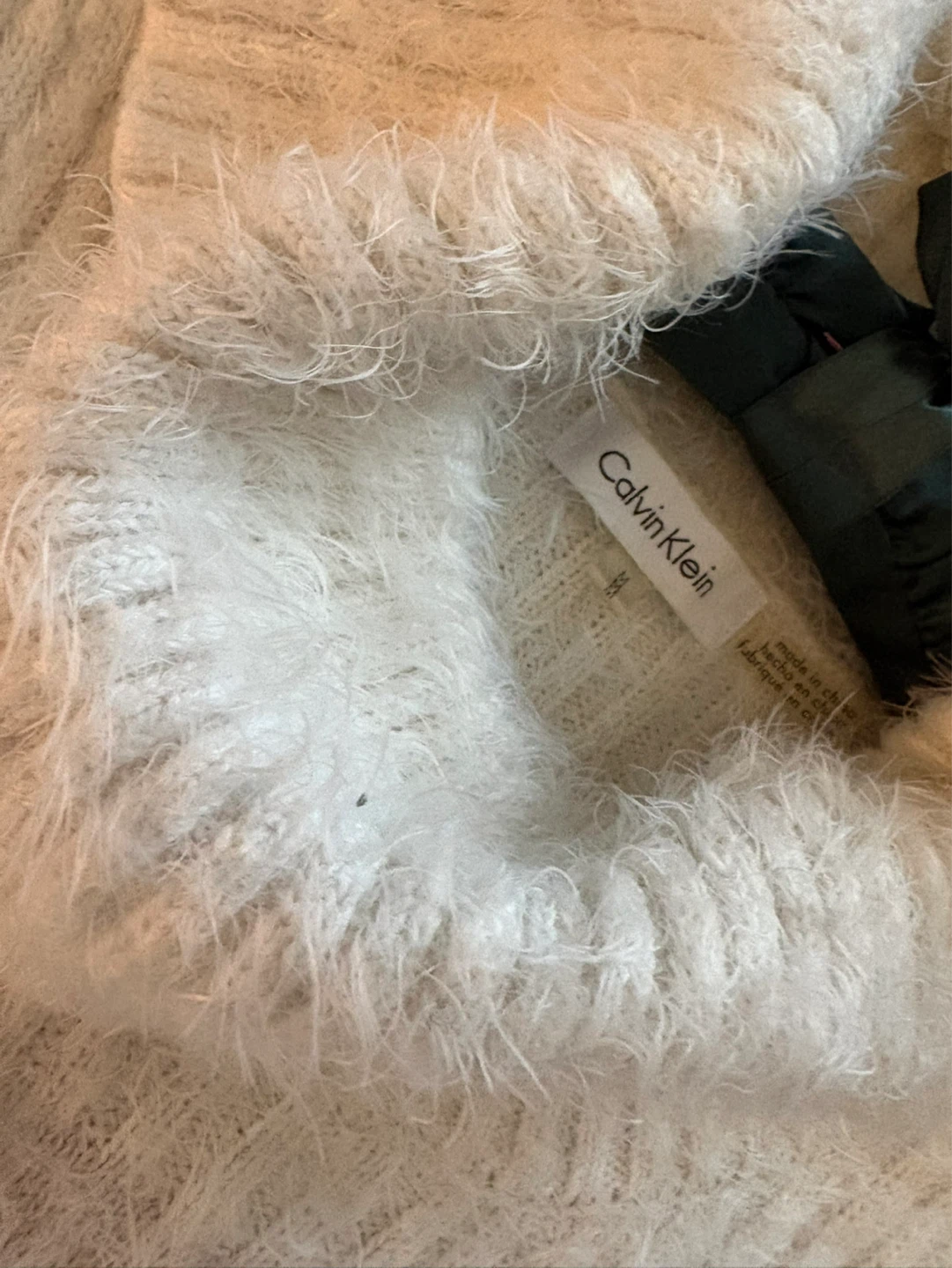Calvin Klein Women's Cream Fuzzy Turtleneck Sweater - photo 5