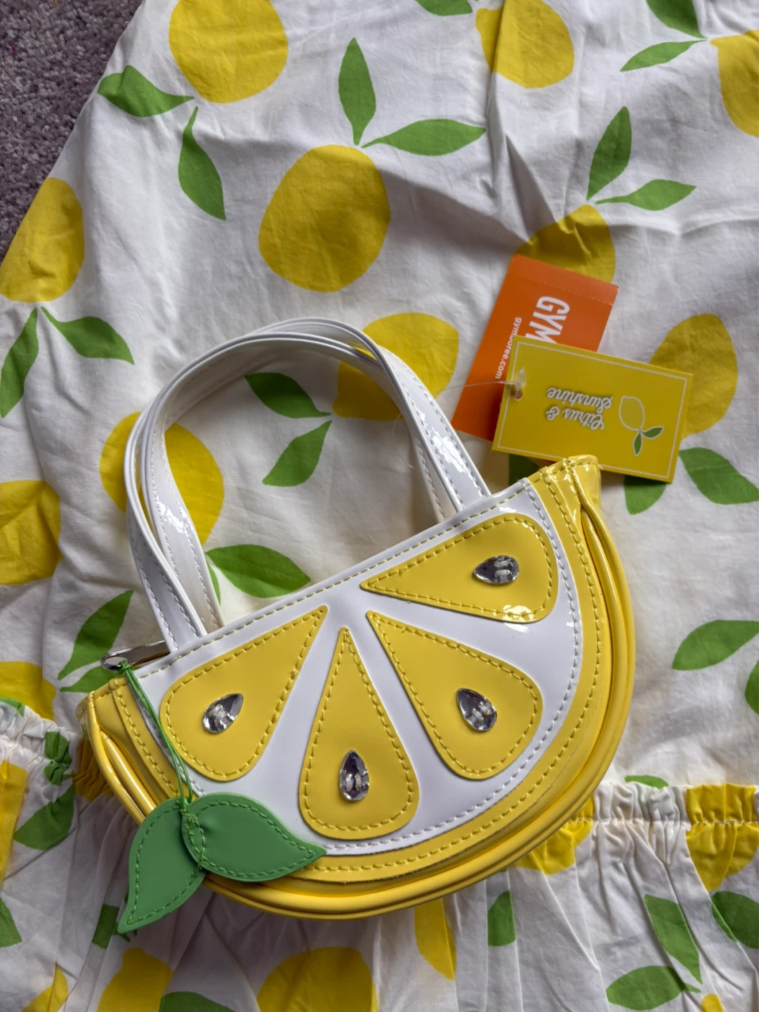 Gymboree Lemon Print Dress & purse Set 5T - photo 2