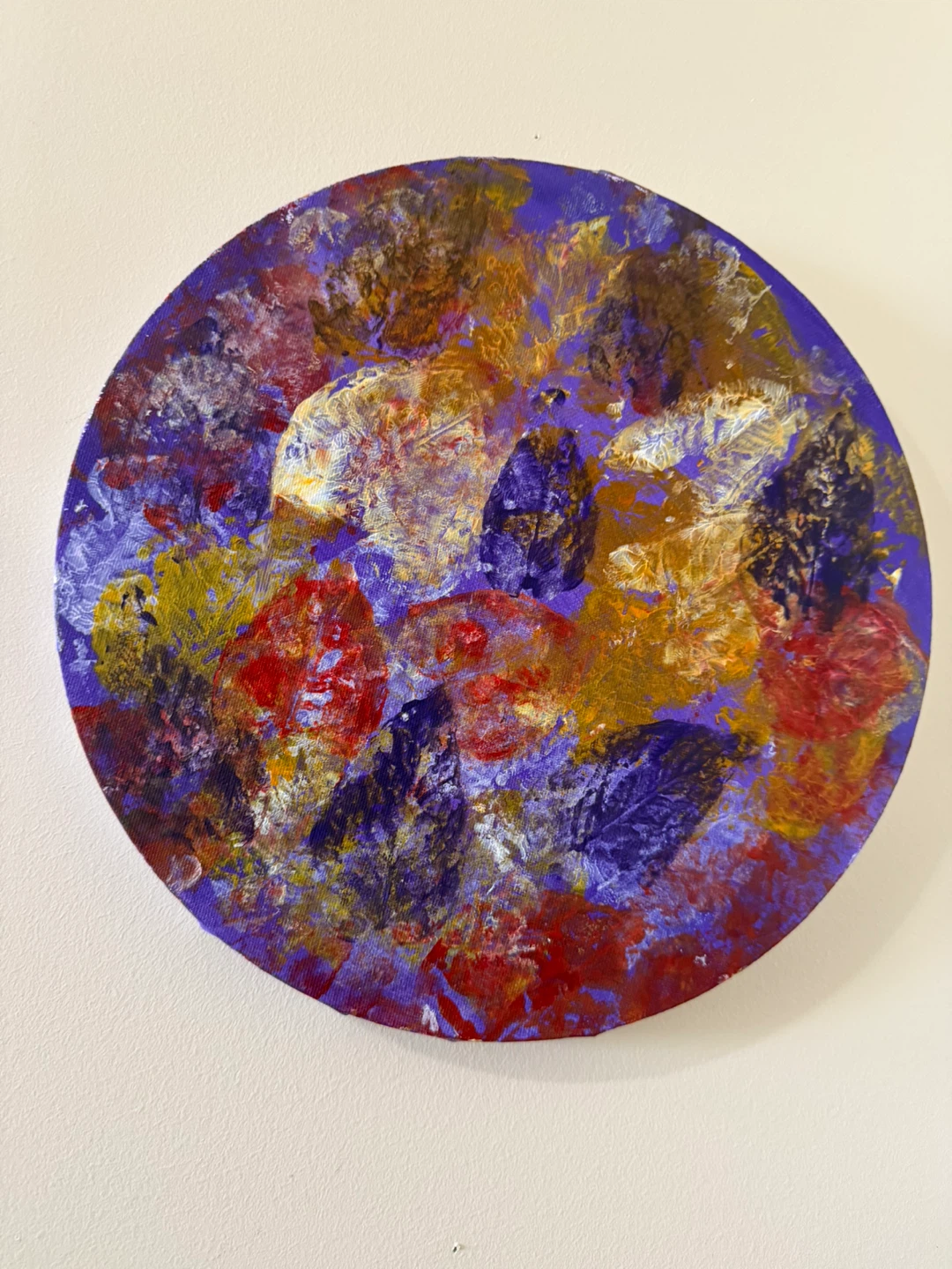 Round Leaf Print Wall Art