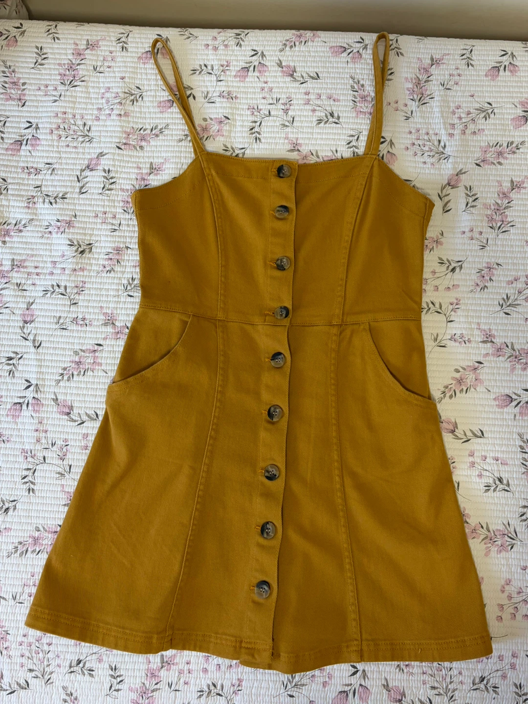 H&M Mustard Yellow Buttoned Dress