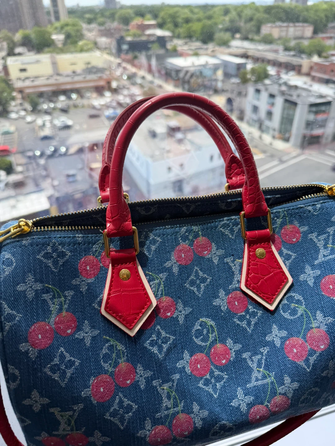 Louis Vuitton Speedy Cherry Blossom Denim Bag - photo 2