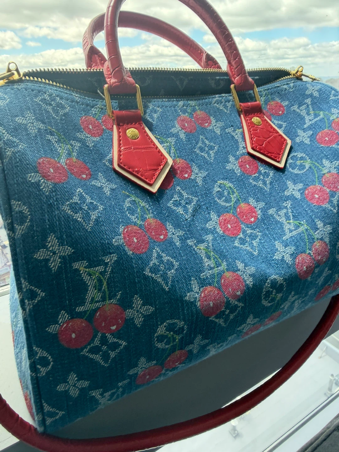Louis Vuitton Speedy Cherry Blossom Denim Bag - photo 3
