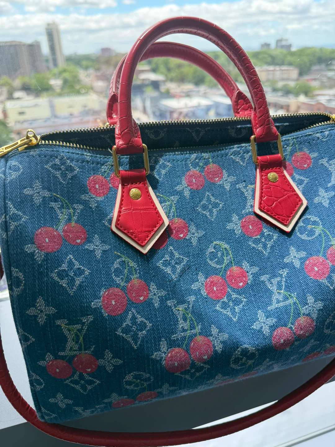 Louis Vuitton Speedy Cherry Blossom Denim Bag - photo 5