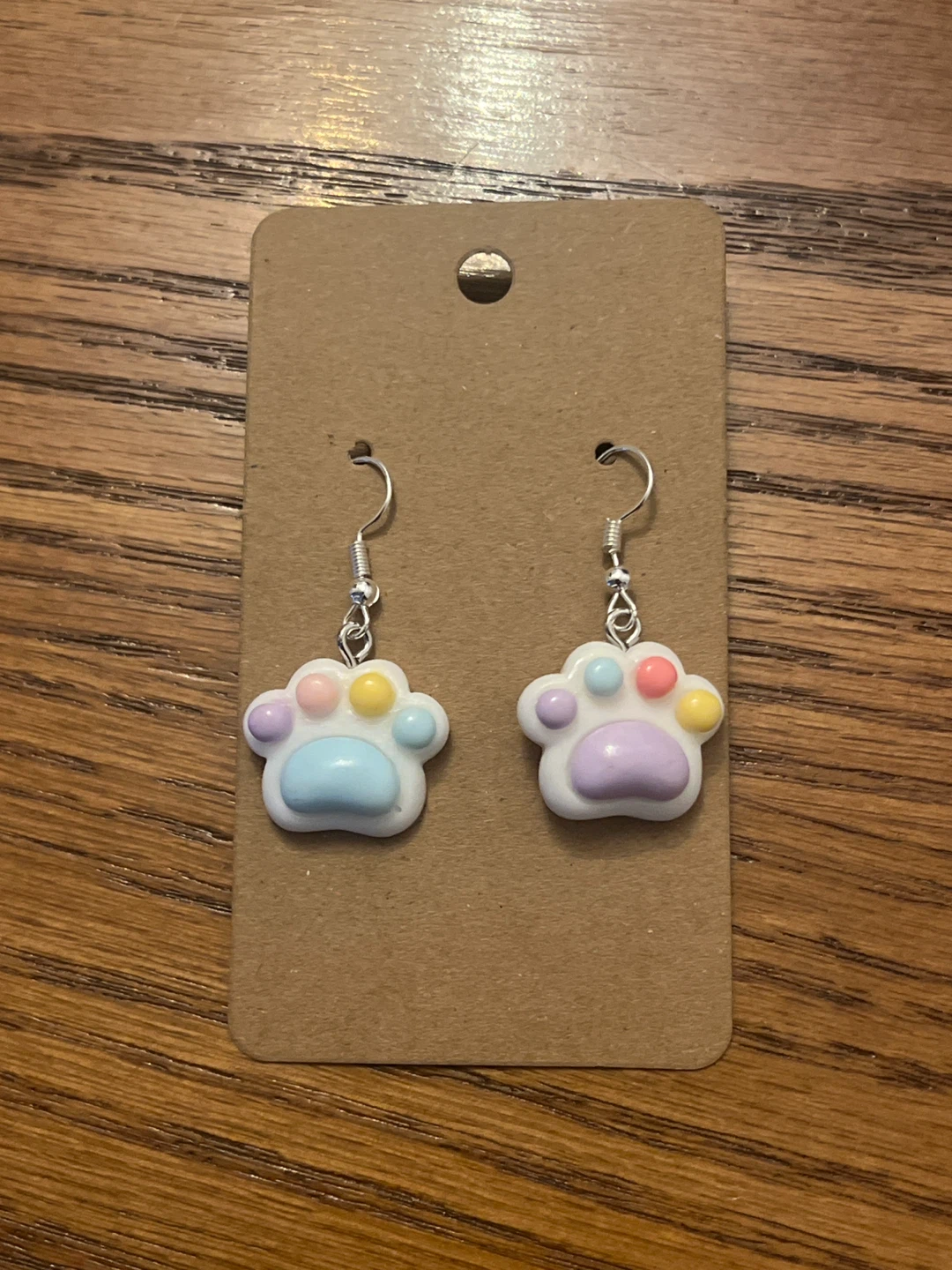 Kawaii Paw Print Earrings - photo 2