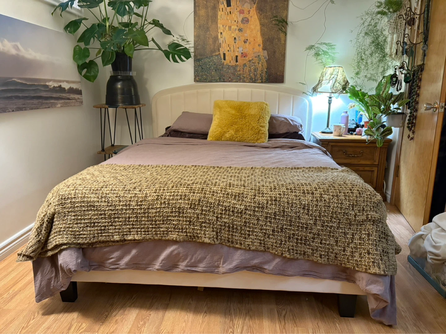 Queen Upholstered Platform Bed Frame — Budget-Friendly