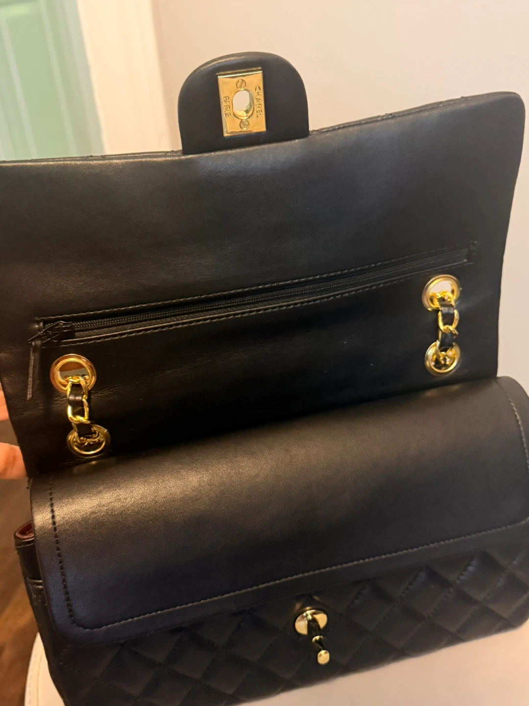 CHANEL Black Quilted Lambskin Classic Flap Handbag - photo 4