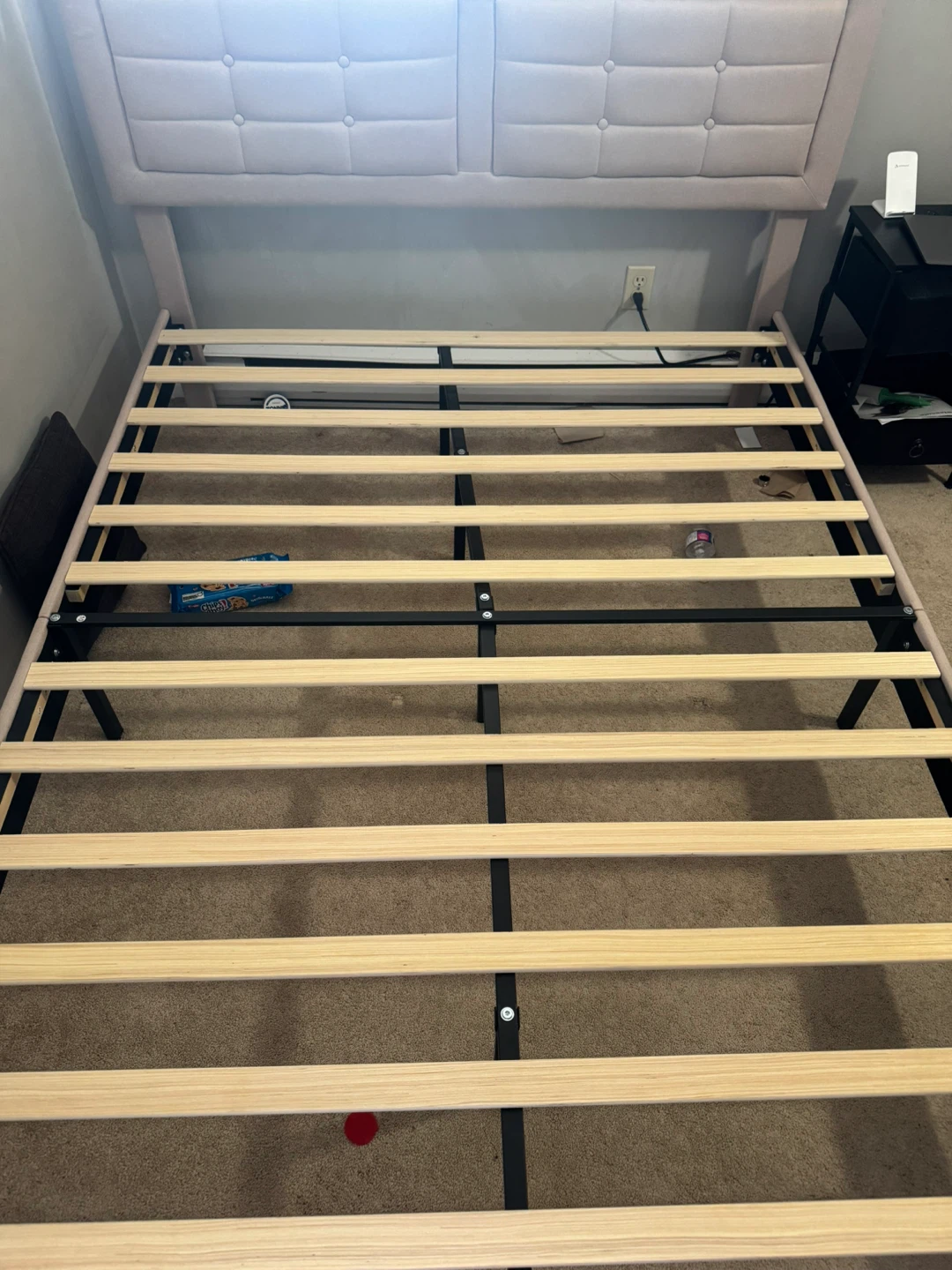 Upholstered Double Bed Frame and Mattress - photo 2