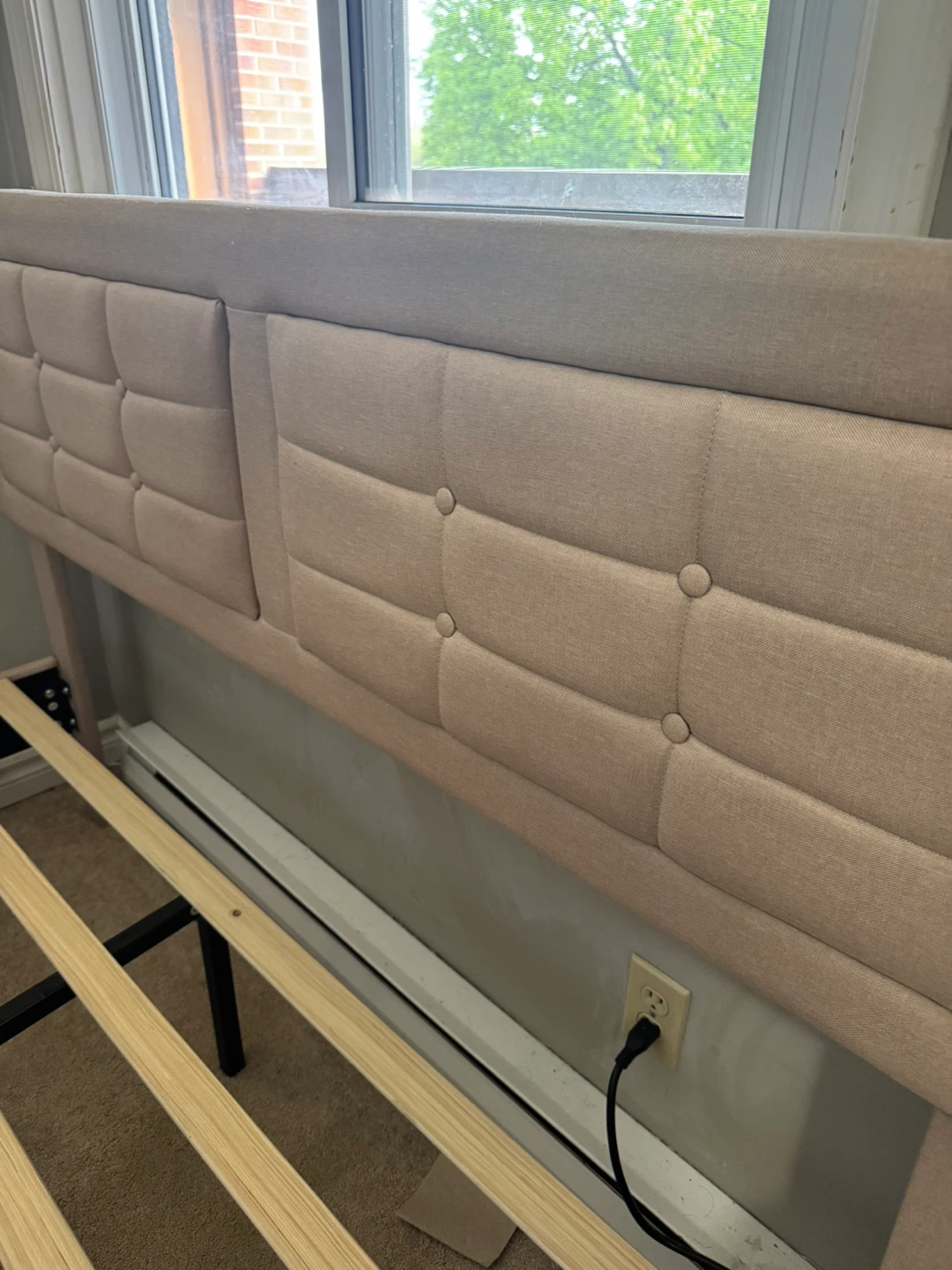 Upholstered Double Bed Frame and Mattress - photo 3