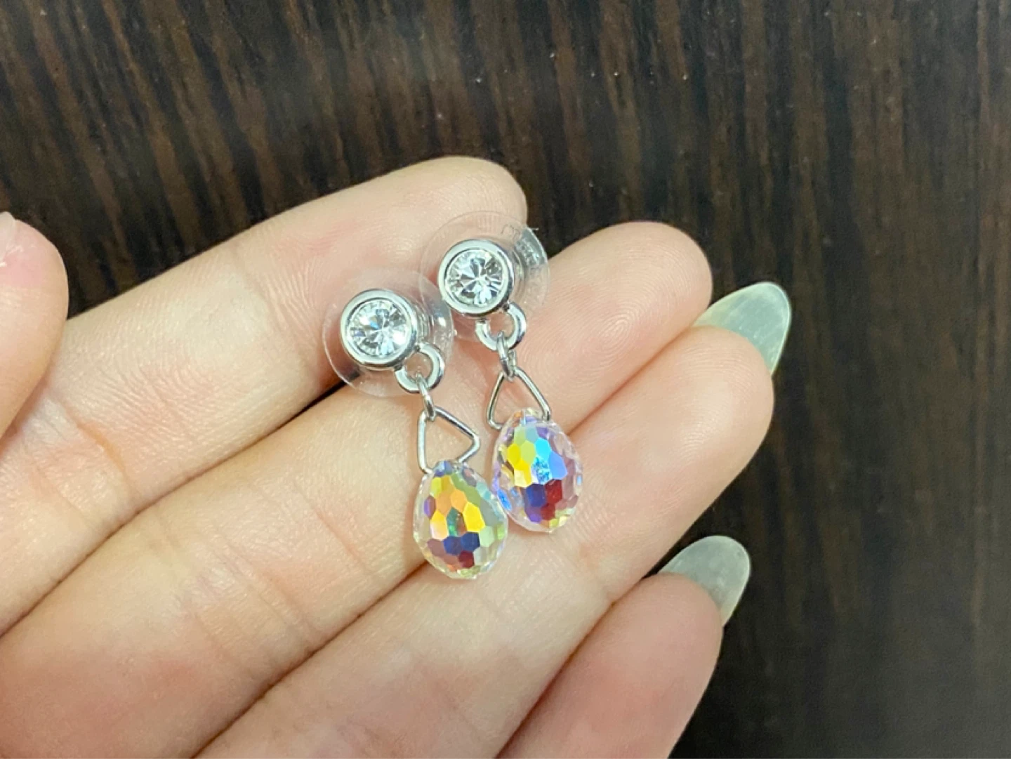 Dangle Crystal Teardrop Earrings