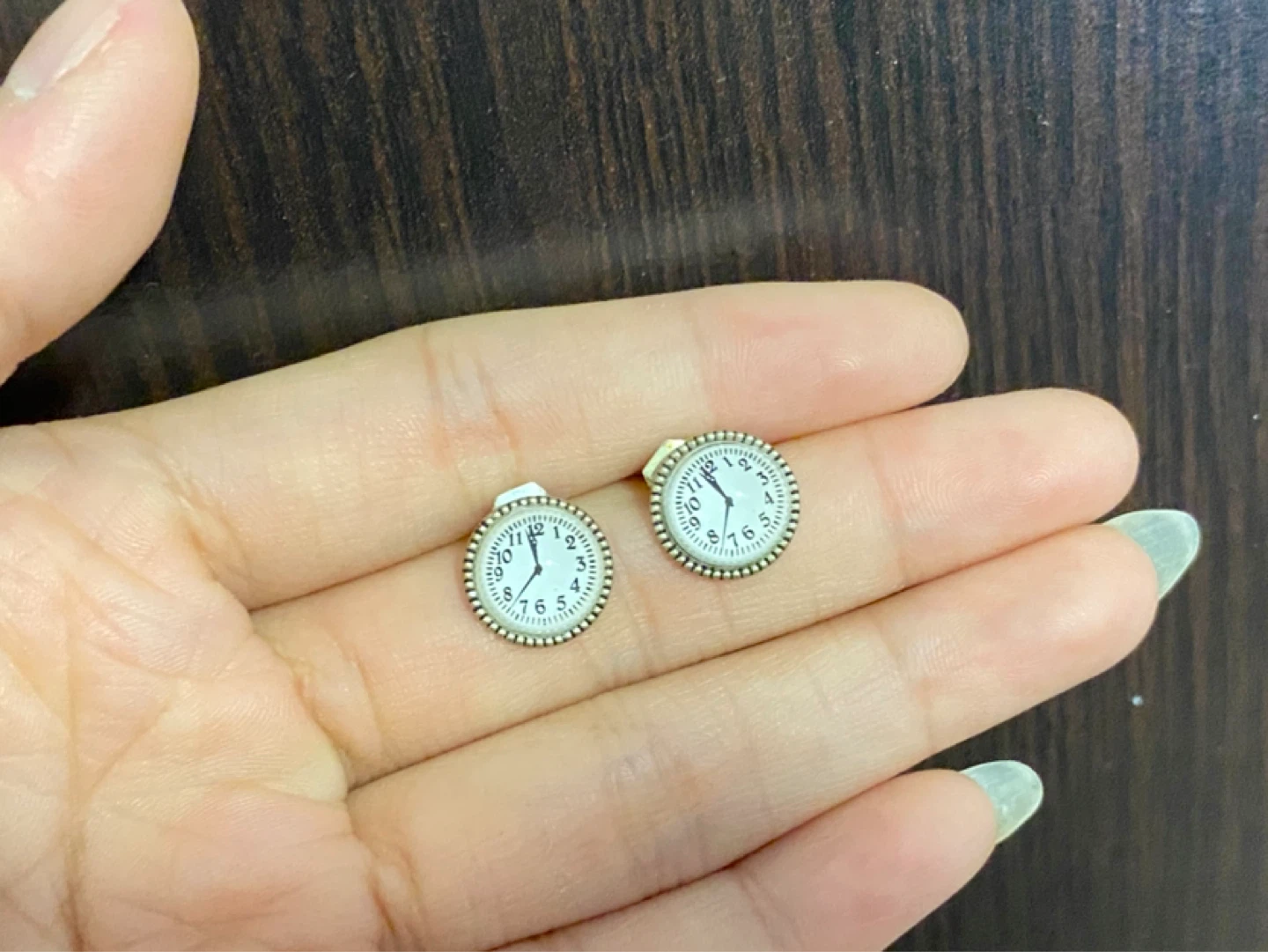 Clock Face Stud Earrings