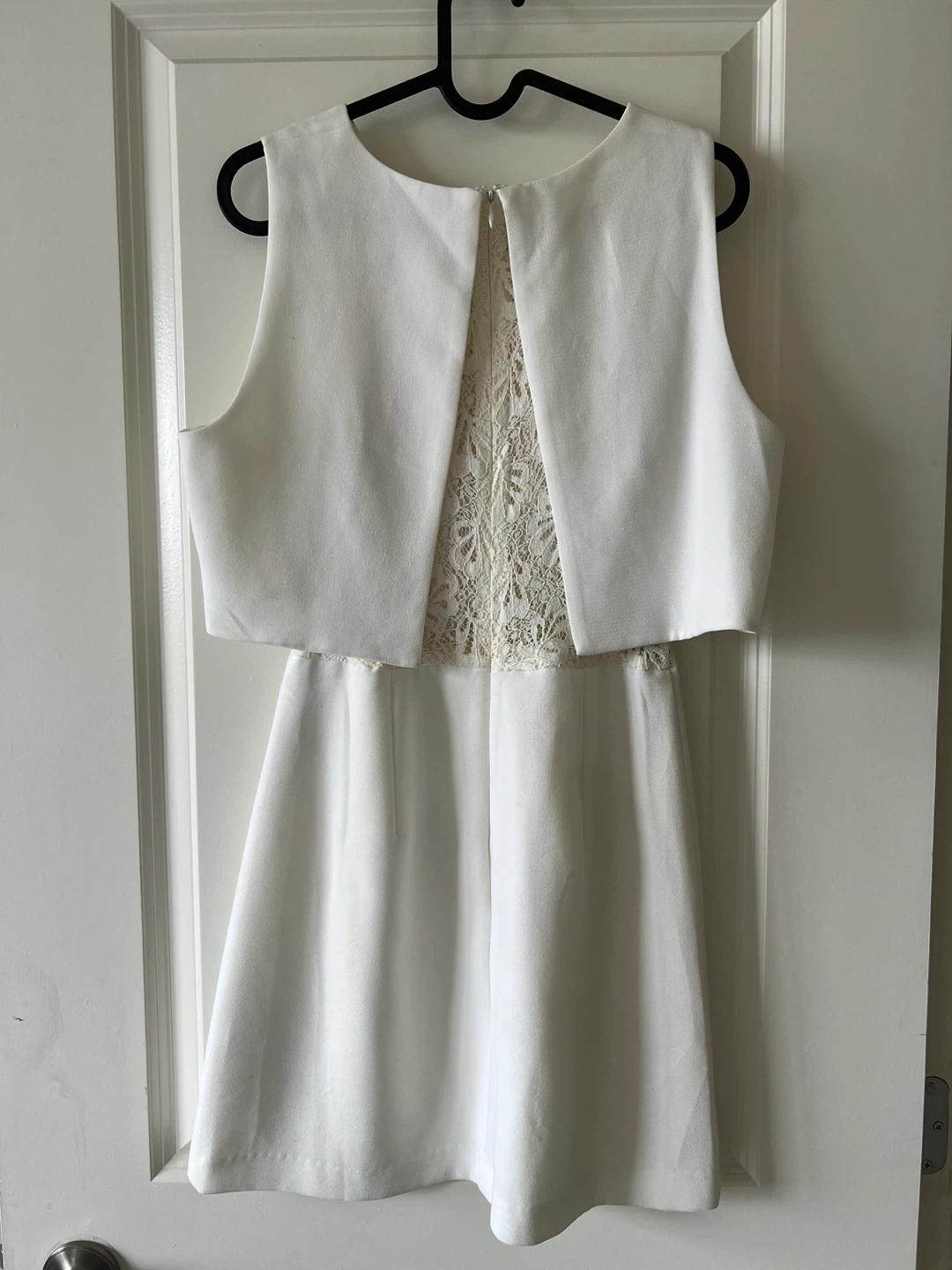 White Lace Detail Dress - photo 2