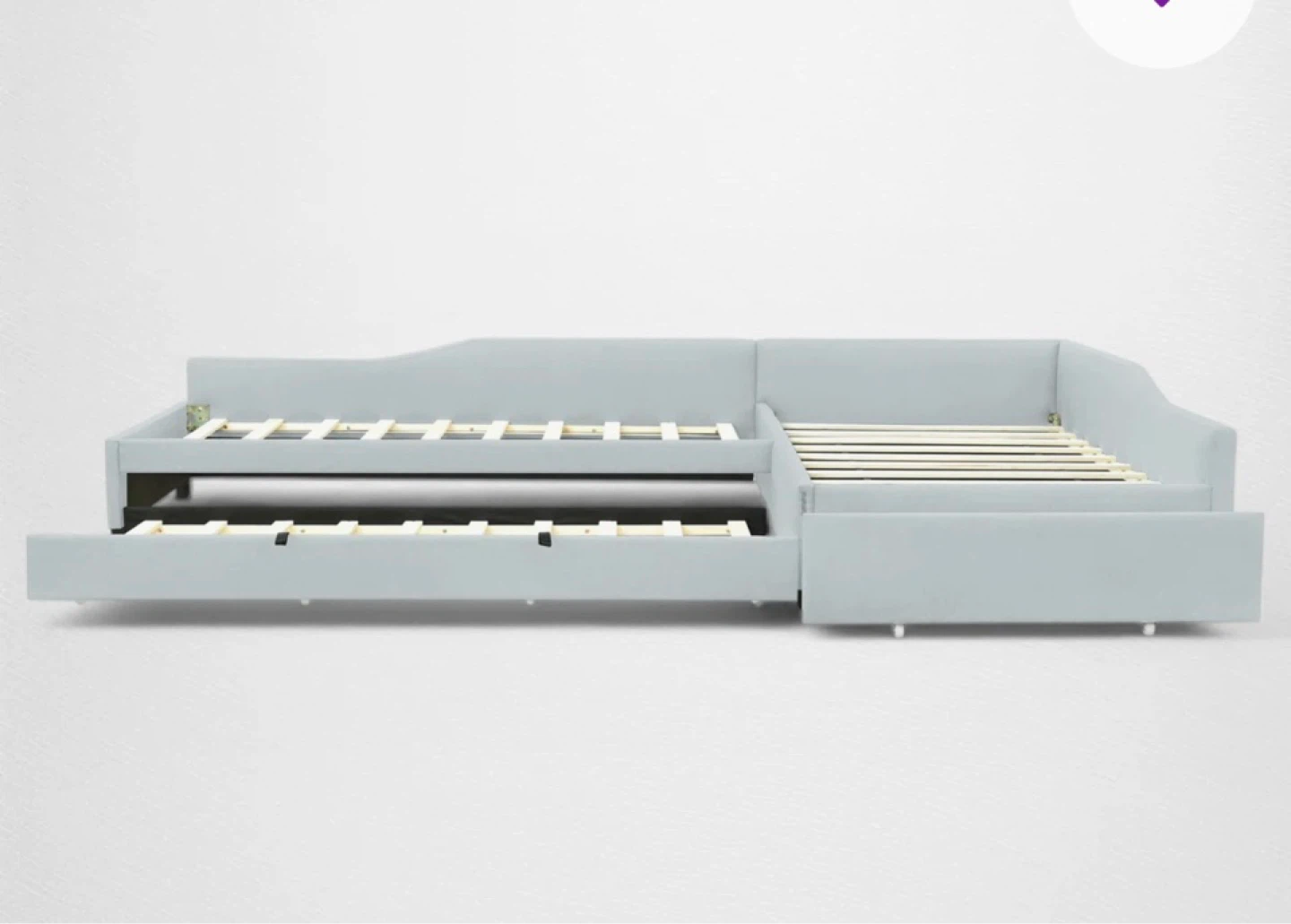L-Shaped Sofa Bed with Trundle - photo 4