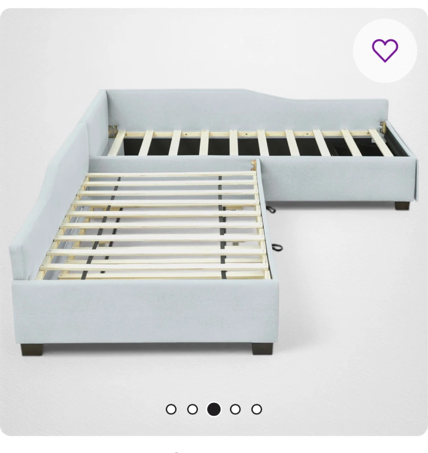 L-Shaped Sofa Bed with Trundle - photo 3