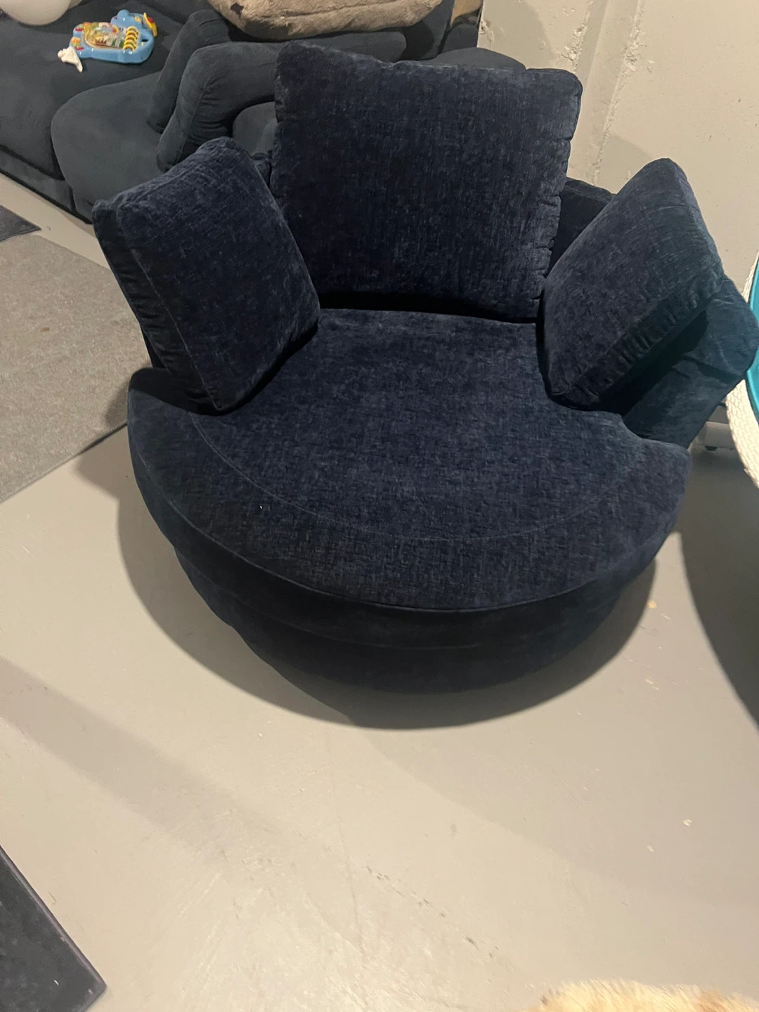 Dark Blue Swivel Chair - photo 4