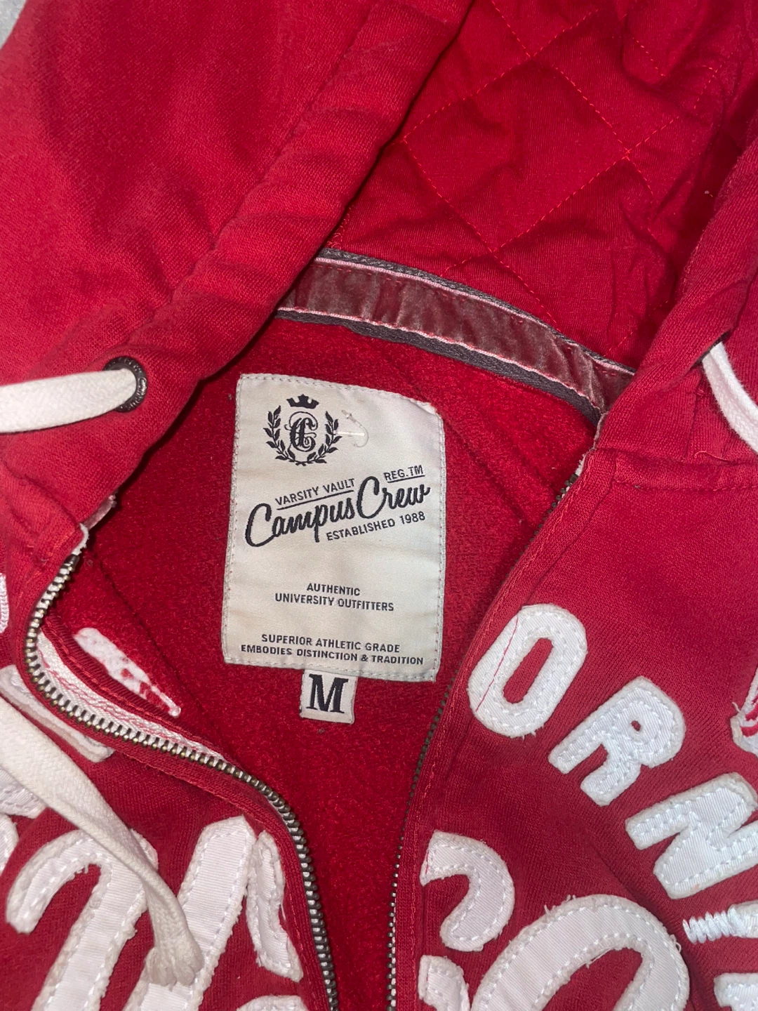 Campus Crew Red Hoodie VINTAGE - photo 2