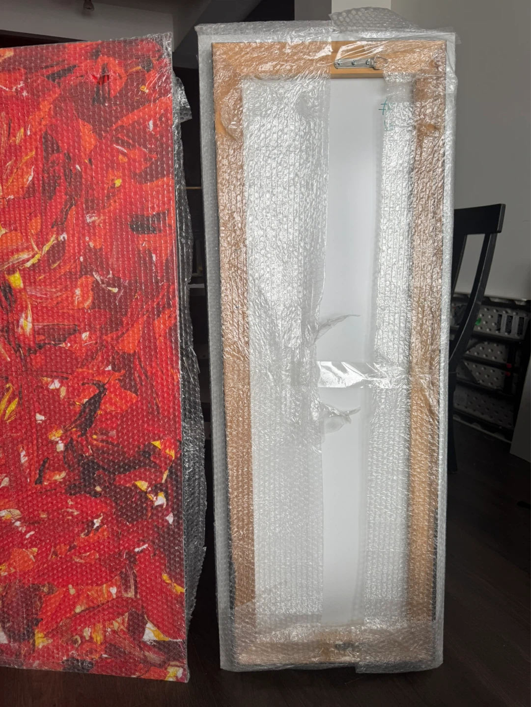 Abstract Wall painting with glass - photo 3