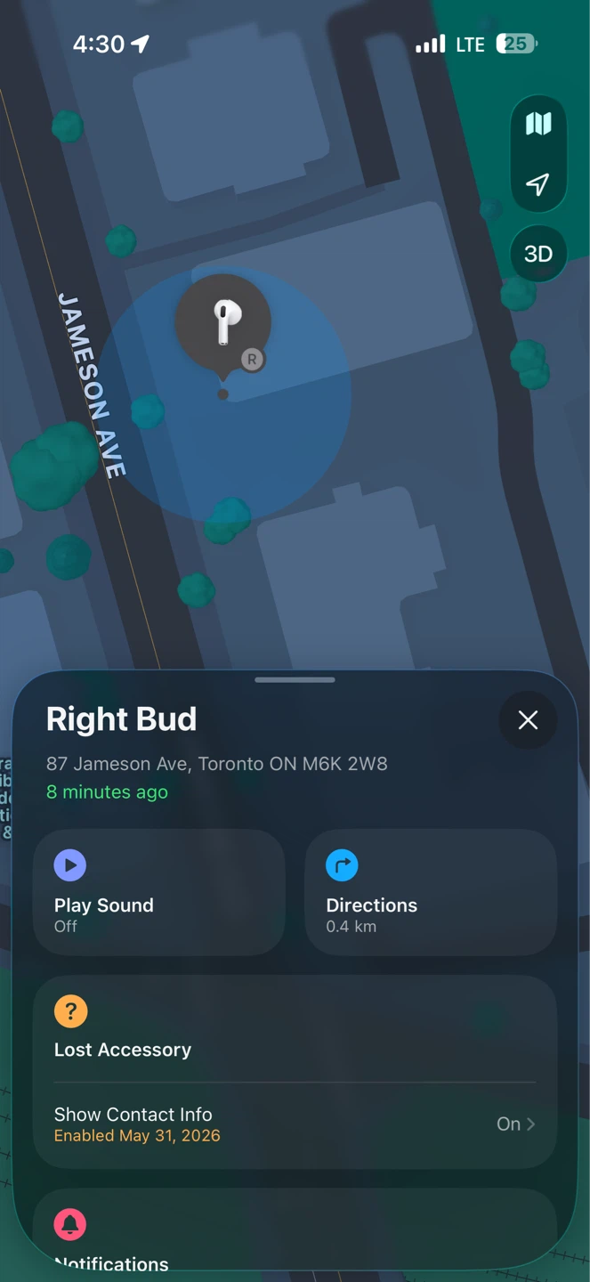 Apple AirPods 3 (Right Bud) LOST