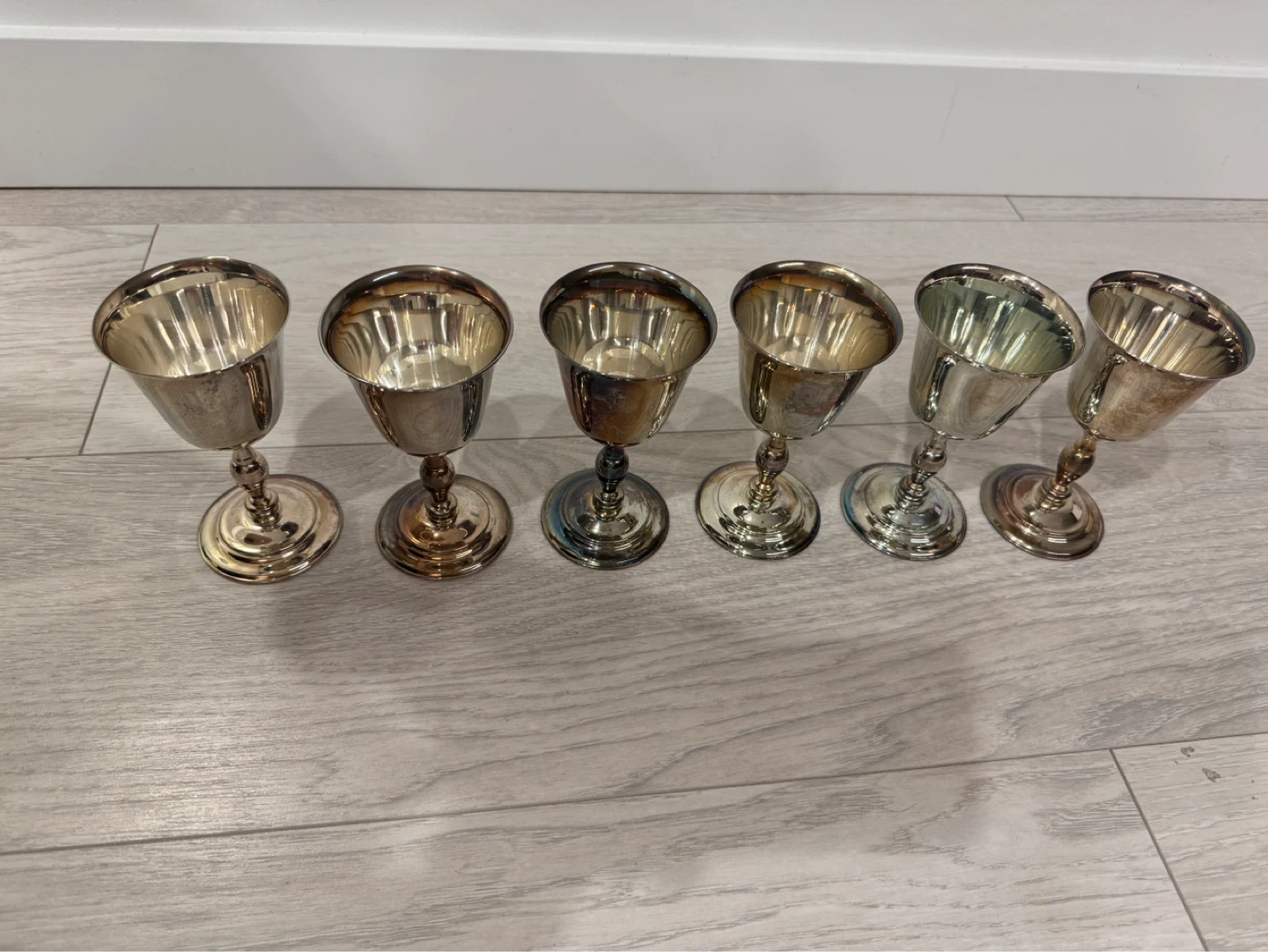 Vintage Silver-Plated Cordial Goblets (Set of 6) - photo 2