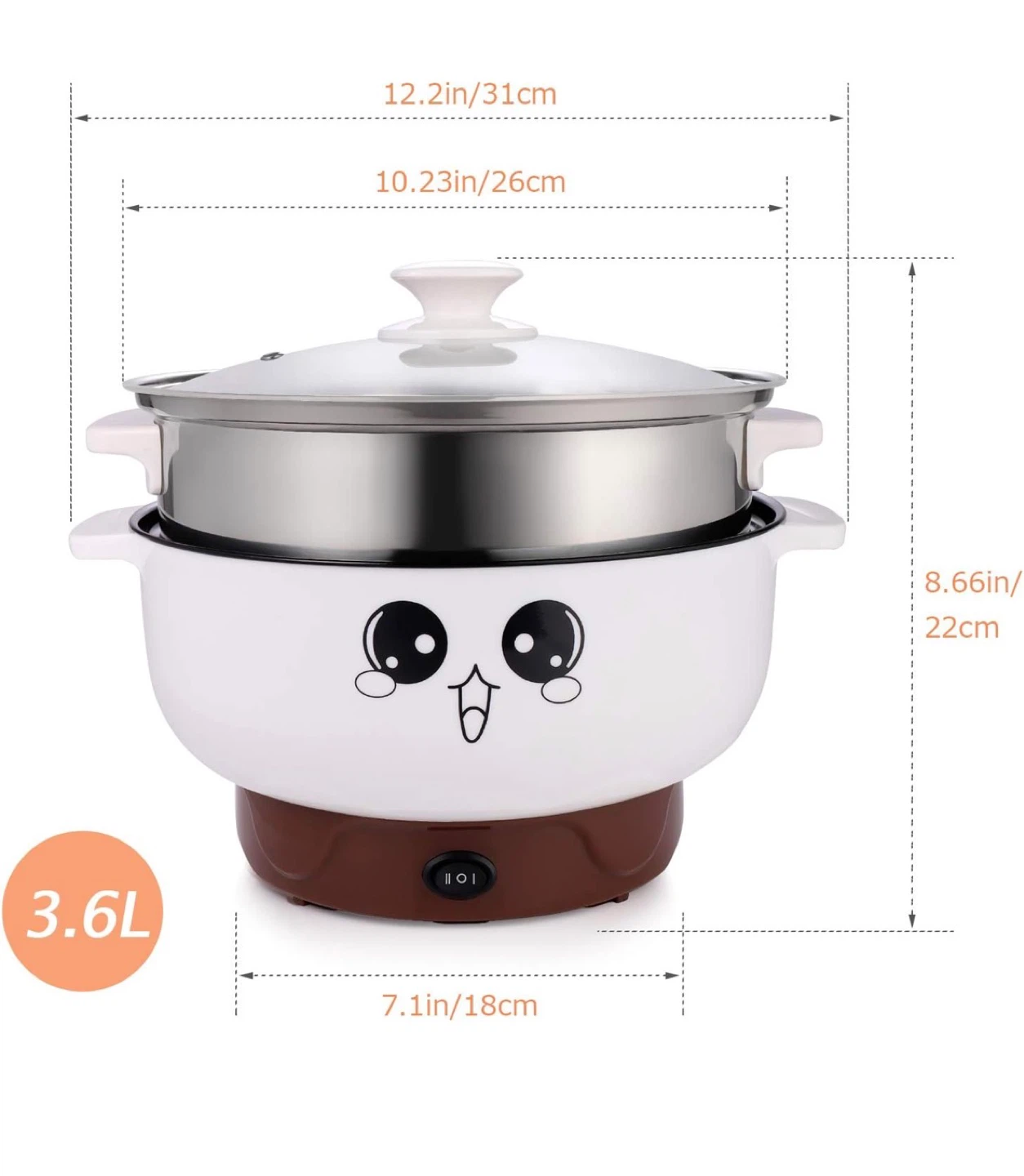 Multi-functional Electric Hot Pot & Steamer (3.6L) - photo 2