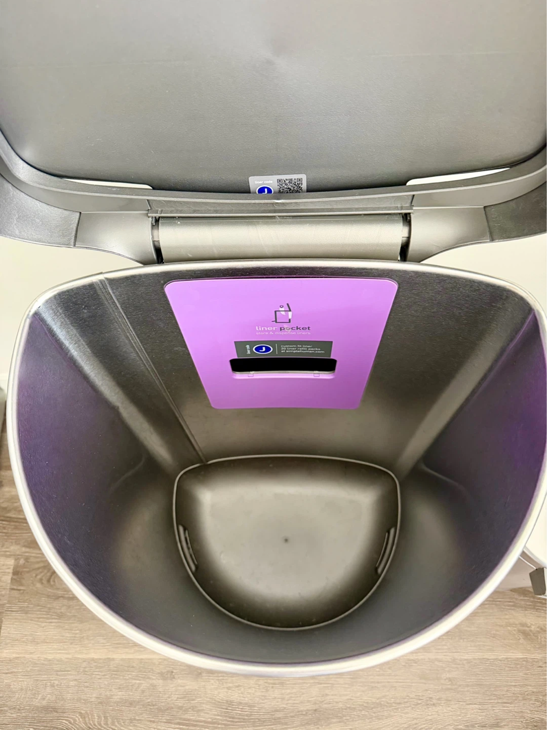 Simplehuman SENSOR Trash Can + Small Garbage Bin Set like new - photo 4