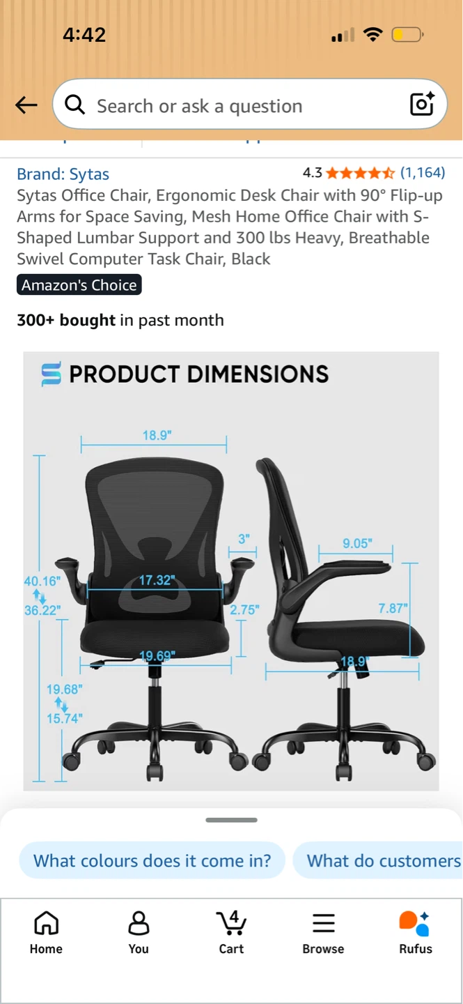 Sytas Ergonomic Office Chair - Pink - photo 2