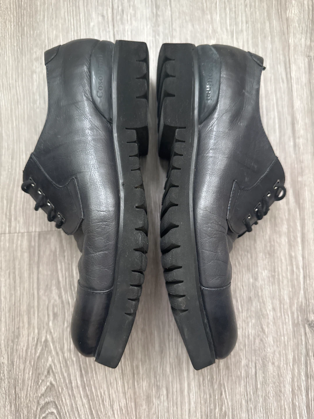 dark blue Leather Dress Shoes