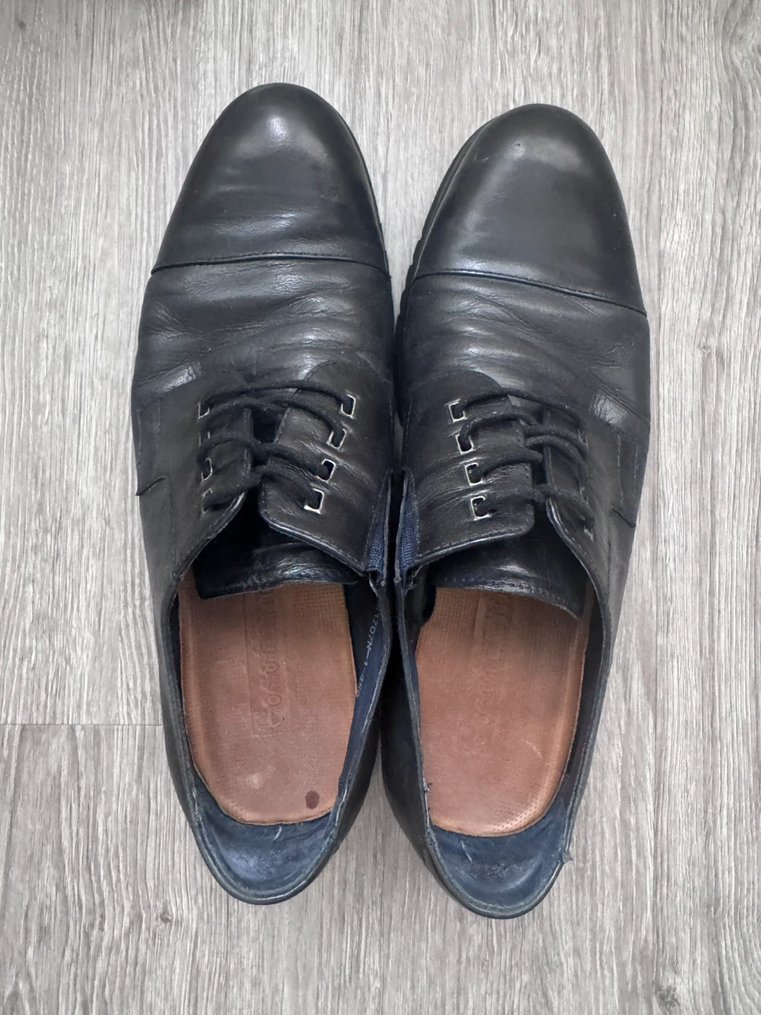dark blue Leather Dress Shoes - photo 3