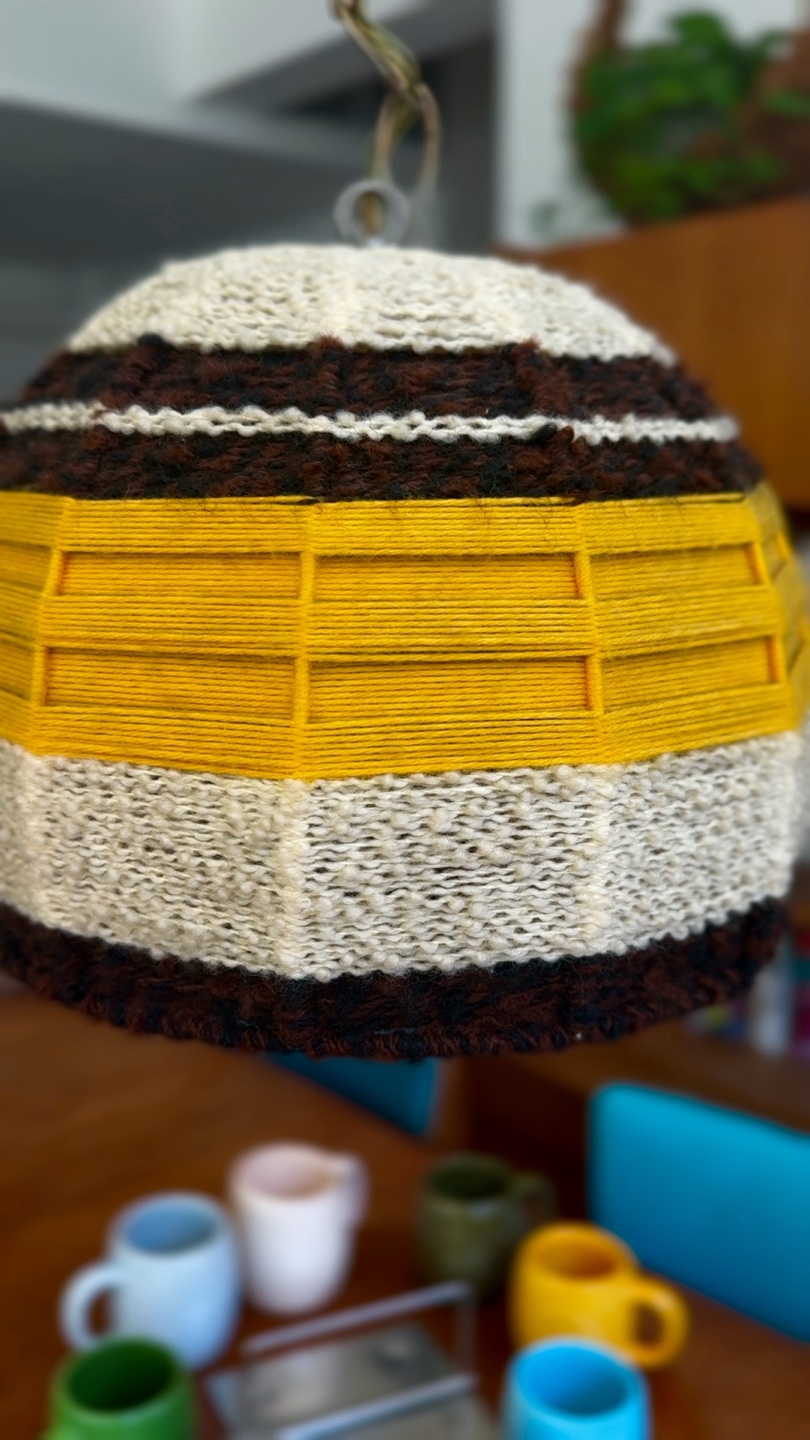 1970s Macramé Hanging Pendant Lamp - photo 3