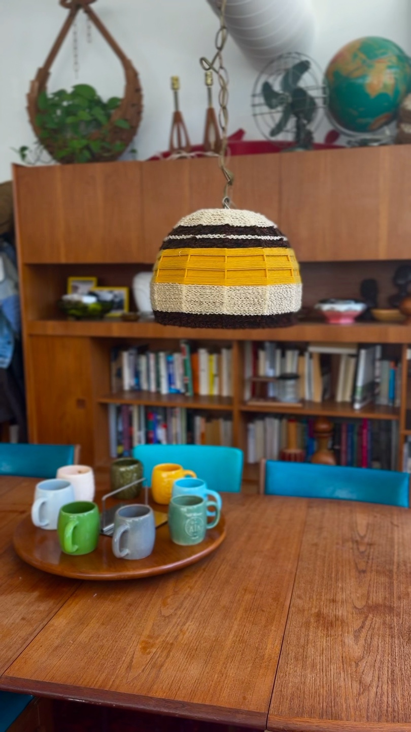 1970s Macramé Hanging Pendant Lamp - photo 4