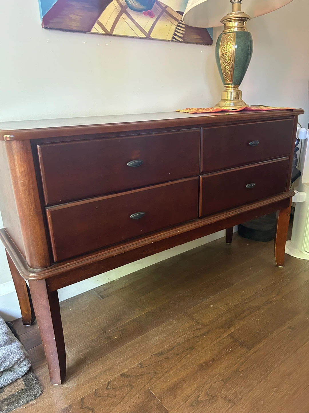 Dark Wood Hutch with 4 Drawers - photo 4