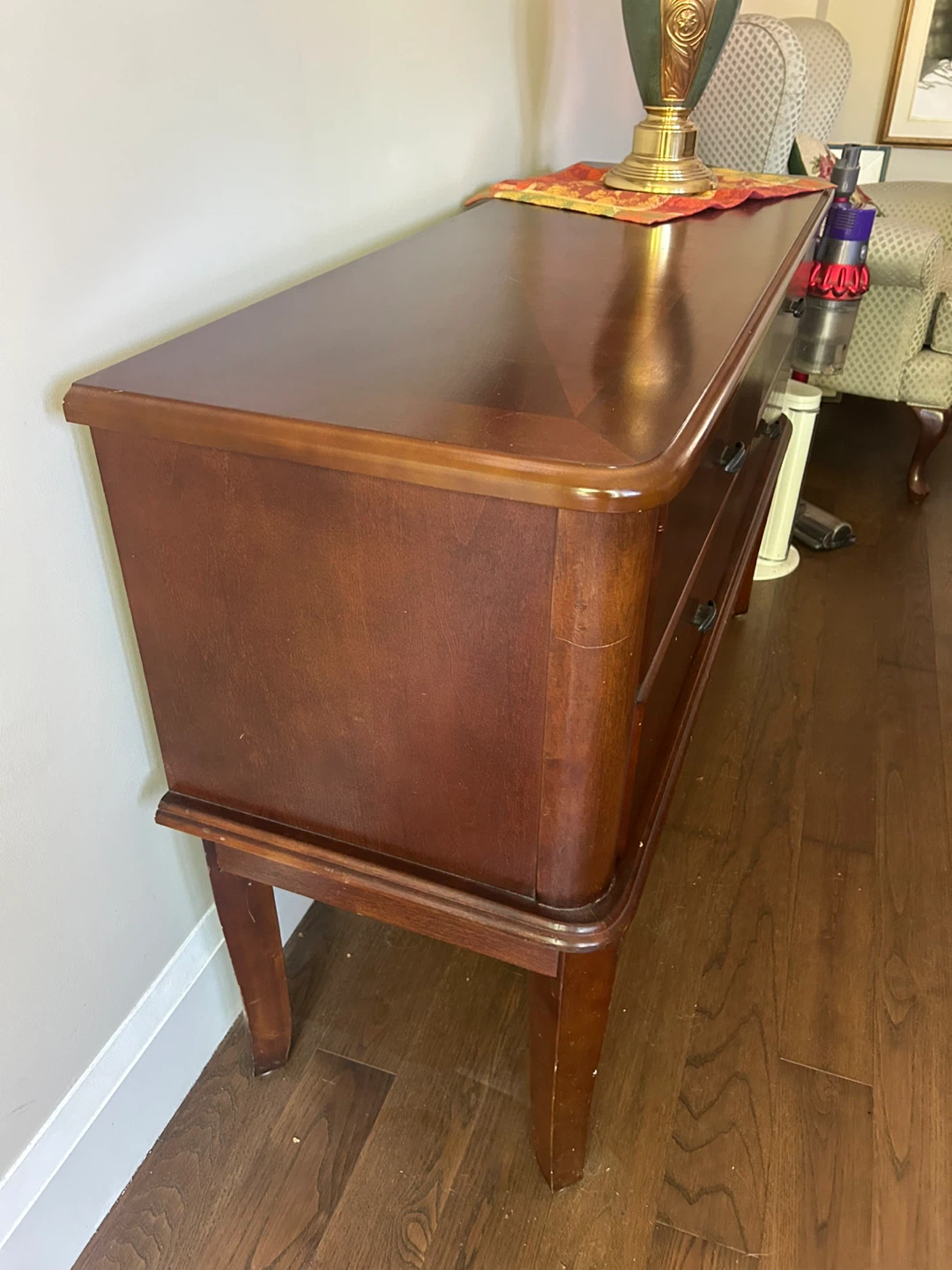 Dark Wood Hutch with 4 Drawers - photo 3