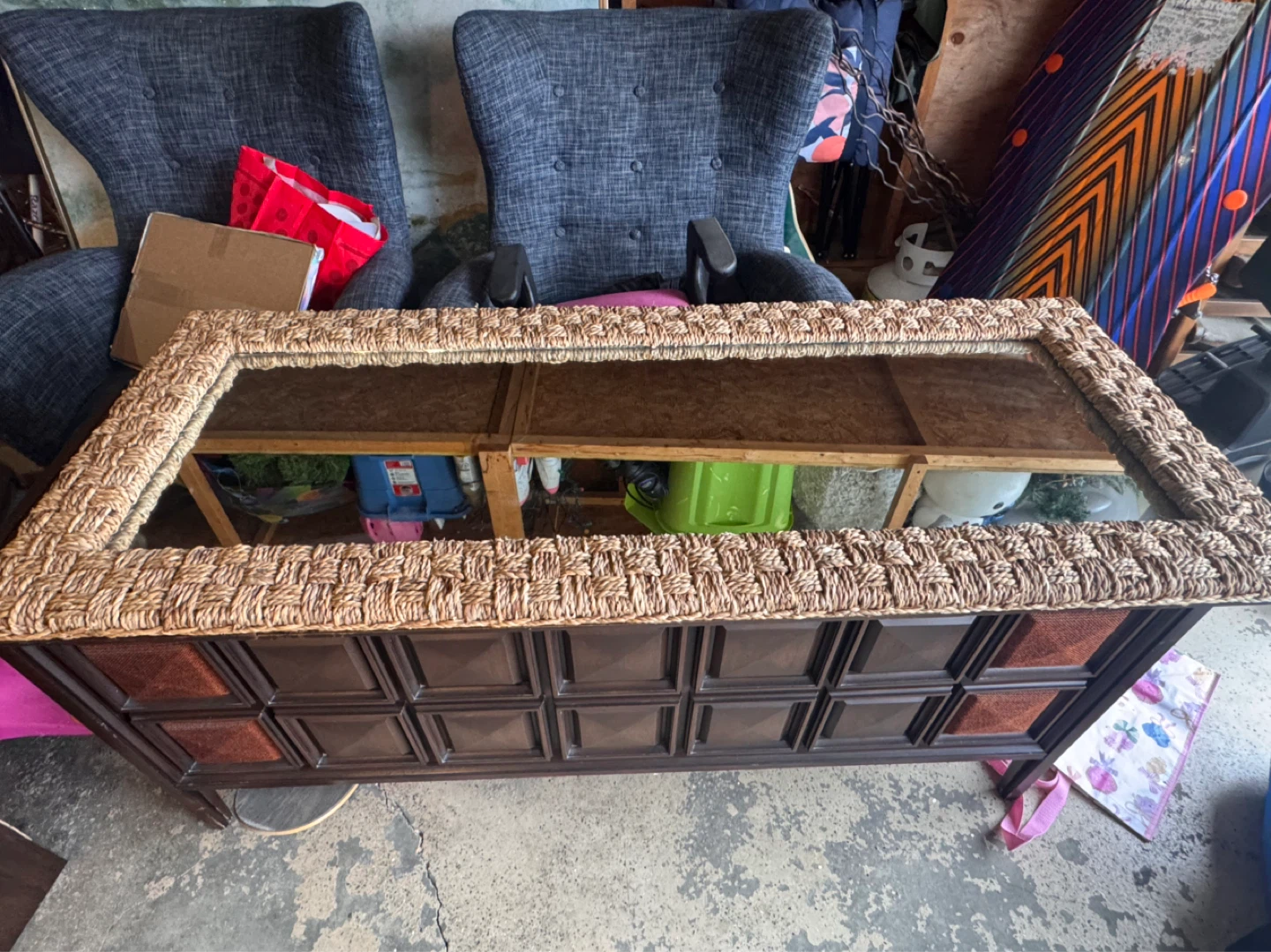 Woven Framed Mirror - photo 2
