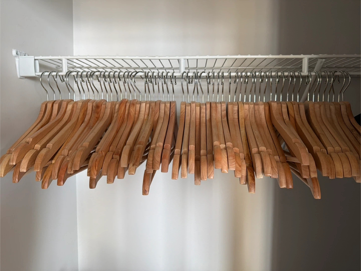 Set of 20 Wooden Clothes Hangers