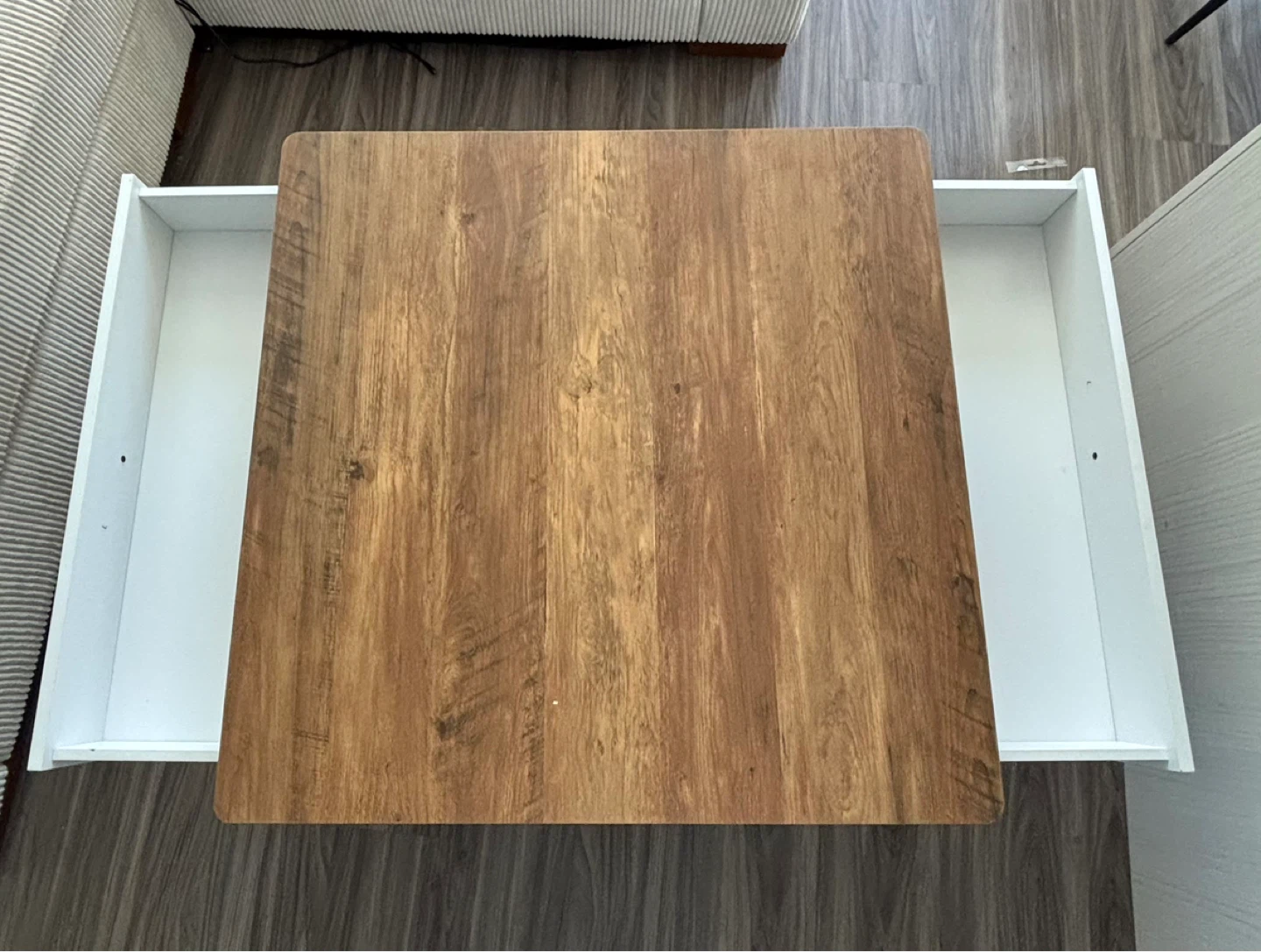 Square Coffee Table with Drawer and Shelf - photo 3