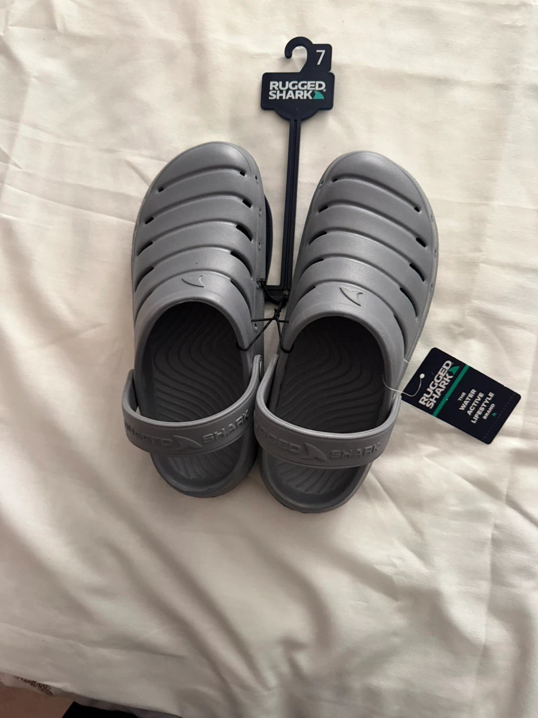 Rugged Shark Men's EVA Clogs Size 7 Dark Grey