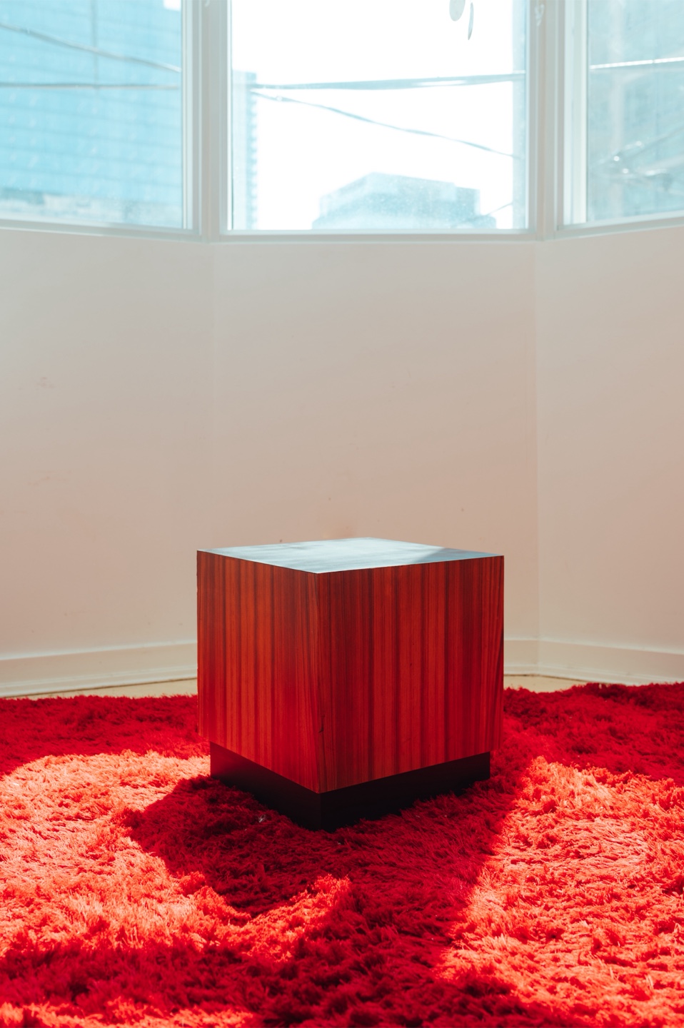 MCM Vintage Zebrano Cube Side Table / Plinth - photo 3