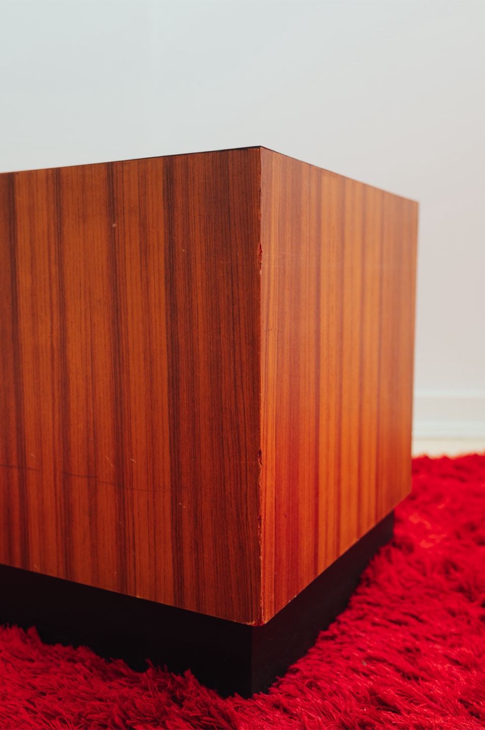 MCM Vintage Zebrano Cube Side Table / Plinth - photo 4